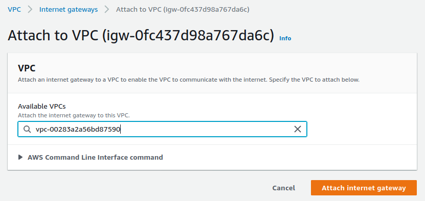 attatch igw to vpc